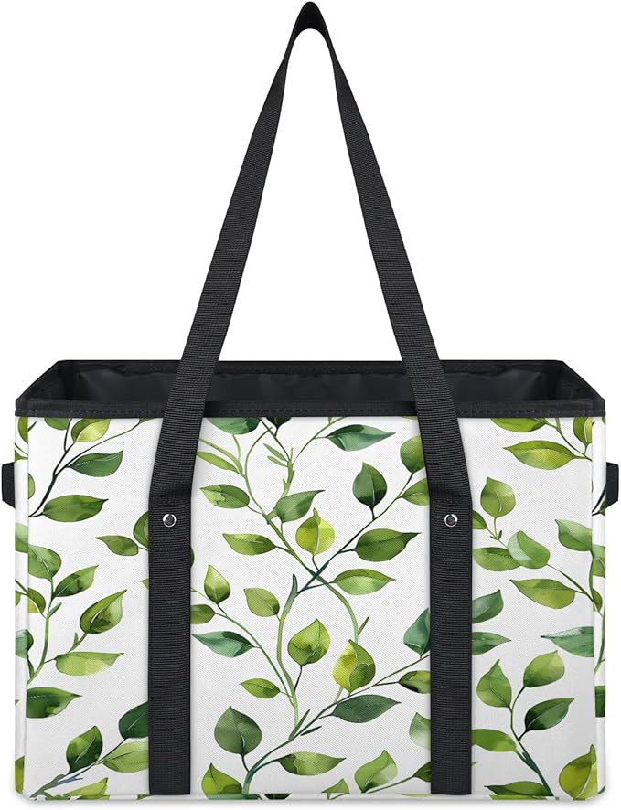Reusable Grocery Bag, Foldable Large Shopping Tote Bag for Groceries Kitchen Picnic Car Trunk