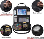 ONE PIX Backseat Car Organizer Mats Back Seat Organizers and Storage Bag with Touch Screen Tablet Holder for Kids Toddlers Seats, Travel Accessories, Road Trip Essentials (2PCS)