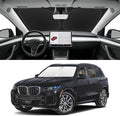 Custom Fit Windshield Sun Shade for BMW X5 2019-2026, Blocks UV & Heat, Front Window Sunshade Accessorie, Easy Fold & Store Keep Your Car Cooler