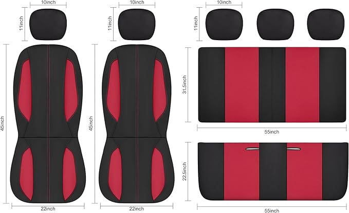 YGL Car Seat Covers for Front Seats,Waterproof Seat Covers for Cars,Durable Neoprene Car Seat Protectors,Interior Covers for 