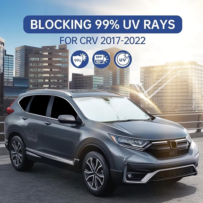 8pcs Car Window Shades for Honda CRV 2017-2022, Full Car Window Covers for Privacy, Sunshades for CRV Front Rear Windshield Side Windows to Block UV and Protect Privacy