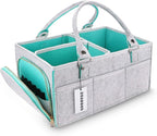 Baby Diaper Caddy Organizer for Boy or Girl Large Nursery Storage Bin Basket Portable Holder Tote Bag for Changing Table and 