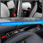 Half-Sized Seat Gap Filler Compatible with Chevy Silverado 1500 2500HD | Zero Interference Side Storage Space | Anti-Drop Organizer | Free Window Breaker | Full Console w/Bucket Seats ONLY