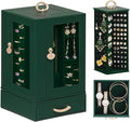 Enthralite Jewelry Box large for Dresser: Women Necklace Ring Storage Organizer with Compartments - Elegant Earring Holder Di