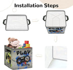 Clastyle Video Game Kid Storage Cube Organizer Set Black Gamepad Closet Clothes Cube Storage Bin Nursery Toddler Toy Box Ches