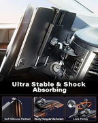 APPS2Car for Sturdy iPad Holder for Car CD Slot Tablet Mount, 2-in-1 Universal 4.7-11" Holder for iPad Pro 11 Air Mini, iPhone, Galaxy Z Fold, Adjustable 360° Rotation, Road Trip Essentials