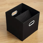 MAX Houser Fabric Storage Bins Cubes Baskets Containers with Dual Plastic Handles for Home Closet Bedroom Drawers Organizers 