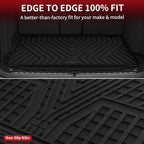 LASFIT Cargo Mat Fits for BMW X3 2024 2023 2022 2021 2020 2019 2018, Custom Fit TPE All Weather for BMW X3 M /M40i/30i/M Competition Trunk Mats Liner, Black (Don't Fit X3 30e)