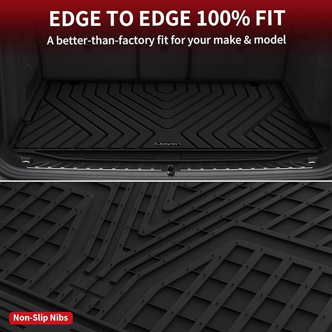LASFIT Cargo Mat Fits for BMW X3 2024 2023 2022 2021 2020 2019 2018, Custom Fit TPE All Weather for BMW X3 M /M40i/30i/M Competition Trunk Mats Liner, Black (Don't Fit X3 30e)