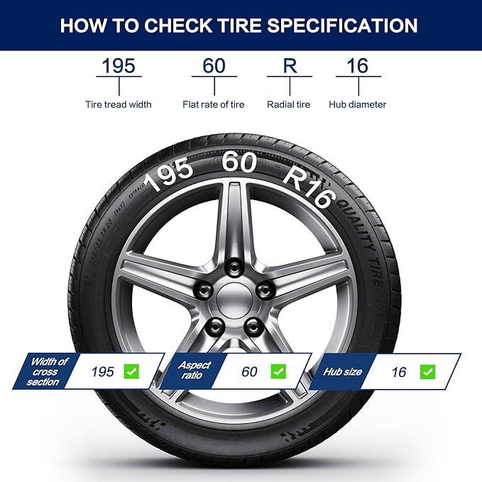 Snow Chains, Wear-Resistant High Carbon Steel Anti Slip Tire Chain for Passenger Cars, Pickups, and SUVs, Set of 2 (KN100)