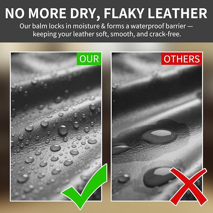 Leather Recoloring Balm with 100ml Mink Oil, Dark Gray Leather Repair Kit and Scratch Remover for Furniture, Car Seats, Sofas