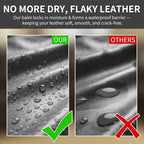 Leather Recoloring Balm with 100ml Mink Oil, Dark Gray Leather Repair Kit and Scratch Remover for Furniture, Car Seats, Sofas