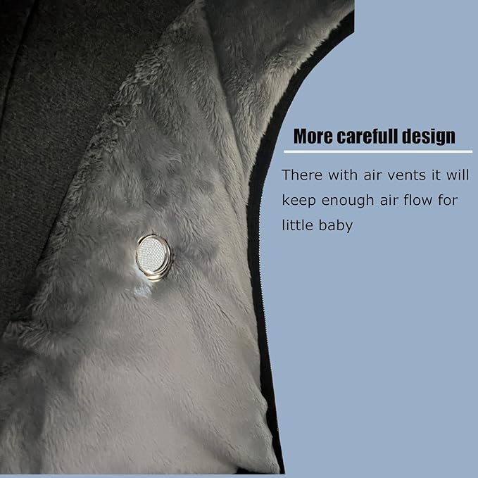 Car Seat Cover for Babies Winter - Baby Car Seat Covers Universal Cold Weather Shield,Warm and Cozy Carseat Covers Canopy Wat
