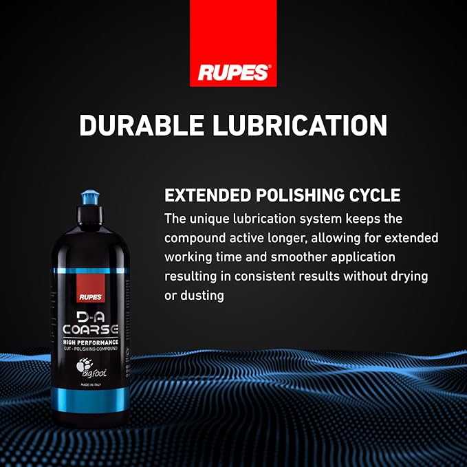 RUPES 1000 ml D-A Coarse High Performance Cut Polishing Compound for Car Detailing & Removing Severe Scratches (Pack of 6) | Micro-Abrasive Technology | Reduces Oxidation and Removes Swirl Marks
