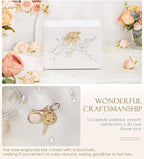 Enthralite Jewelry Box with Lock for Girls: Jewelry Organizer for Dresser - 3-Drawer Earrings Storage Girls Women Gift (White