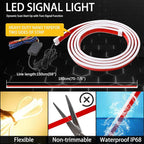 JMTBNO Car LED Hood Light Strip 59" RGB Exterior LED Strip Flexible 12V Multicolor Universal Engine Hood Cover Daytime Running Light Strip Waterproof Remote & APP for Car SUV Truck