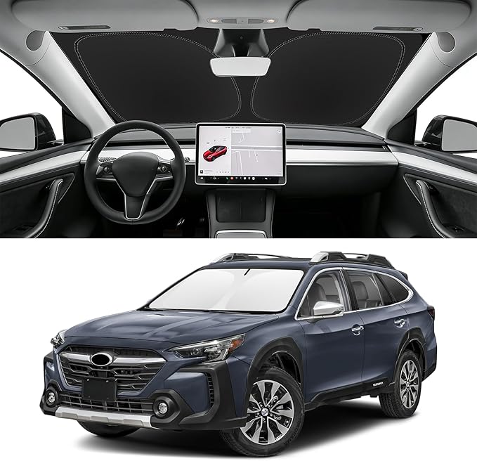 Custom Fit Windshield Sun Shade for Subaru Outback 2020-2025, Blocks UV & Heat, Front Window Sunshade Accessories, Easy Fold & Store Keep Your Car Cooler