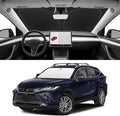 Custom Fit Windshield Sun Shade for Toyota Venza 2021-2024, Blocks UV & Heat, Front Window Sunshade Accessories, Easy Fold & Store Keep Your Car Cooler
