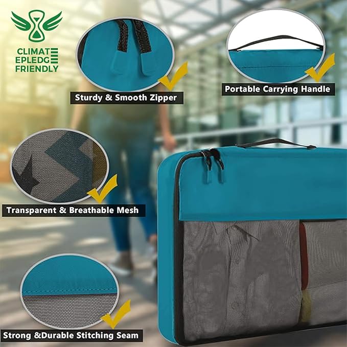 BAGAIL 8 Set/9 Set Packing Cubes Luggage Packing Organizer for Travel, Suitcase Packing Bags for Travel Accessories