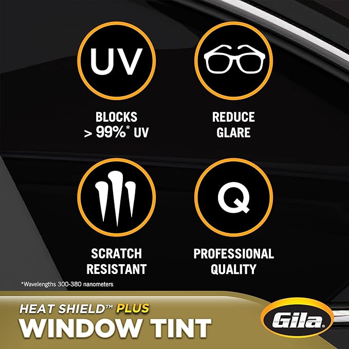Gila Heat Shield Plus 5% VLT Window Tint, 2ft x 6.5ft (Pack of 2)