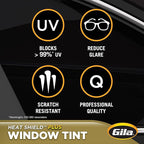 Gila Heat Shield Plus 5% VLT Window Tint, 2ft x 6.5ft (Pack of 2)