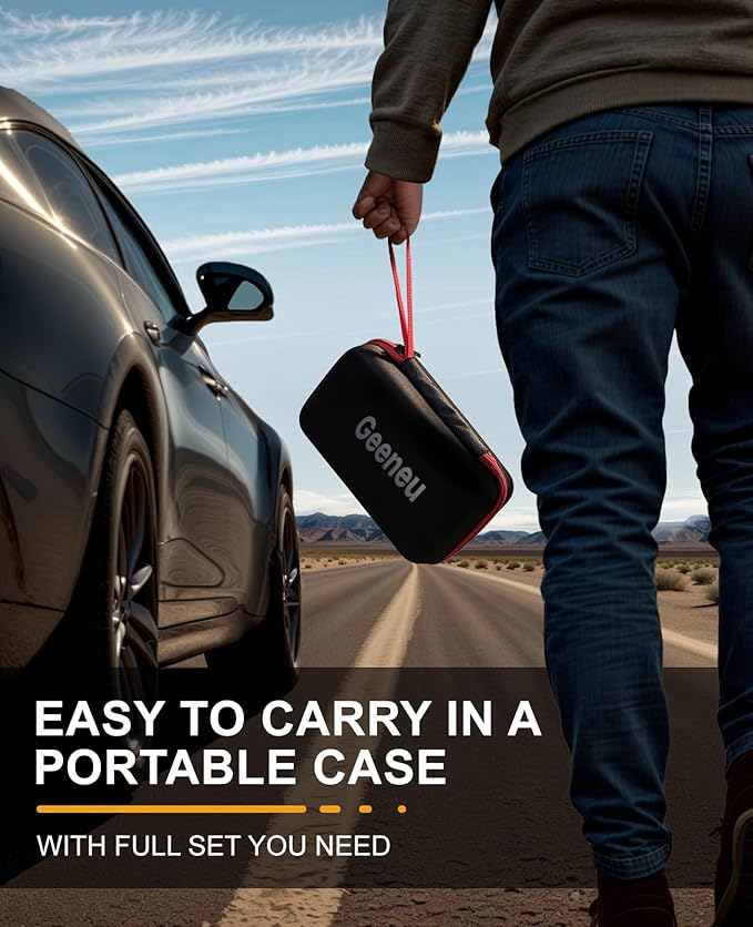 Portable Jump Starter with Air Compressor 5500A, 12V Car Charger Jump Starter Power Pack,150 PSI Tire Inflator and Jumper
