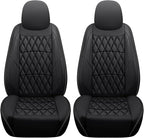 NS YOLO Leather Car Seat Covers,Universal Fit for Most Cars,SUVs and Sedans,Waterproof Luxury Leatherette Cushions, 2 Seats P