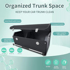 XCF Car Organizer Trunk, Durable Collapsible Leather Trunk Organizer with Lid and Sturdy Handle, Auto Cargo Storage Compartment