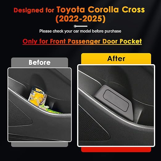 for Corolla Cross Trash Can for 2022-2025 Toyota Corolla Cross Small Car Trash Bin for Side Front Right Door Mini Trash Garbage Bin w/Lid for Toyota Accessories (Corolla Cross Right Side)
