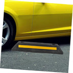 Happyyami Heavy Duty Rubber Parking Curb with Reflective Film Garage Car Stopper Compact Anti-Cracking Wheel Guide for Indoor Outdoor Parking Aids