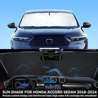 INSAUTO for Accord 2026 Windshield Sun Shade Sunshade Protector for Honda Accord 2021 2022 2023 2024 2025 Windshield Cover Sun Visor Foldable Window Heat Shield Reflector Blocks UV Ray Car Accessories
