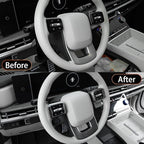 YOUTOOCAR Steering Wheel Cover Trim Compatible with Hyundai Santa Fe 2024-2026 Hyundai Palisade 2026 Hyundai IONIQ 9 Accessories (Carbon Fiber Pattern)