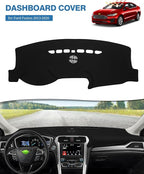 FIILINES Dash Cover Fit for Ford Fusion 2013-2020 Dashboard Cover Fusion Accessories Dash Mat Sunshade Nonslip Mesh Protector