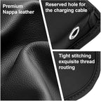 2Pcs Car Seat Gap Filler Organizer,Black Car Organizer with Cup Holder,Leather Car Seat Gap Plug with Storage Slot for Phones,Glasses,Keys,Cards