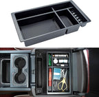 JKCOVER Compatible with (2014 2015 2016 2017 2018) Chevy Silverado/GMC Sierra， (2015-2020) Chevy Suburban/Tahoe/GMC Yukon Center Console Organizer Tray Accessories - Full Console w/Bucket Seats ONLY