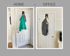 Evelots Cat Over The Door Hooks for Hanging-Set of 2 Black-Over The Door Organizer-Strong Metal Hooks