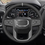 MEWANT Steering Wheel Cover for GMC Sierra Steering Wheel Cover for GMC Sierra 1500 / Sierra 1500 Limited/Sierra 2500 / Sierra 3500/ Yukon (XL) Hive Microfiber Leather