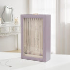 Lolalet Necklace Organizer Box, Jewelry Storage Box with Clear Window for Necklaces Bracelets, Tangle-Free Necklace Display C