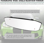 NTNEV 12''x3.5'' Large Rear View Mirror, Anti Glare Panoramic Wide Angle Rearview Mirror, Universal Interior Clip On Rear View Mirror for Car SUV Trucks