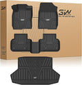 3W Floor Mats & Cargo Liner Fit for 2026 2025-2022 Honda Civic Sedan (Not Fit Hybrid/Manual/Hatchback), TPE Custom Fit Floor Liner and Trunk Full Set Car Mats