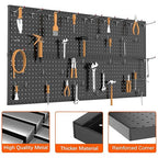 TORACK 4-Pack 12x24 inch Metal Pegboard Panels for Wall, Garage Tools Pegboard for Workbench, Modular Peg Board, Tool Organiz