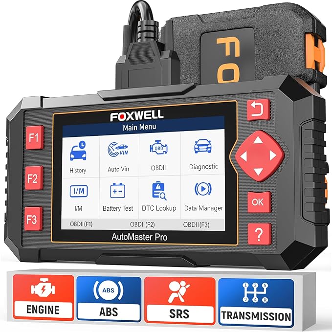 FOXWELL Car Scanner NT604 Elite OBD2 Scanner ABS SRS Transmission, Check Engine Code Reader for Cars and Trucks, Diagnostic
