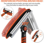1PZ KD3-KV4 Snow Brush and Ice Scraper 3 in 1 Sturdy Snow Brush with Squeegee Windshield with Foam Grip and 360° Pivoting Brush Head Light Weight Anti-Freeze Extreme Durability for Car Truck SUV