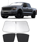3PCS Car Window Shades Front Windshield Sun Shade Foldable Window Shade Custom Fit for 2021-2024 Fo-rd F-150 Accessories Car Shades for Front Windows Anti-UV Rays Block Heat