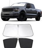 3PCS Car Window Shades Front Windshield Sun Shade Foldable Window Shade Custom Fit for 2021-2024 Fo-rd F-150 Accessories Car Shades for Front Windows Anti-UV Rays Block Heat