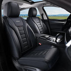 Coverado Car Seat Covers Full Set, Seat Covers for Cars, Front Seat Covers and Back Seat Cover Waterproof Leather Automotive 