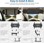 Veharvim Sun Visor Extender for Car (Polarized, UV400, PC Lens, 2 Side Sunshade), Car Visor Extender Sun Blocker, Visor Extender Attachment, Anti-Glare Sun Visor Accessory for Safe Driving (2 Pack)