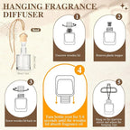 AROIC Car Air Freshener, 18 Pack Long Lasting Hanging Car Air Freshener Diffuser Set for Women & Men, 6 Scents Essential Oil 