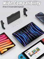 Car CD Tablet Mount Universal Vehicle CD Slot Holder for iPad 4-12.9'' Pro/Air/Mini, iPhone 15/14/ 13/12/ Kindle Fire HD, Galaxy and More 4-12.9'' Tablet Phone