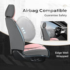Coverado Car Seat Covers Full Set, Nappa Leather Seat Covers for Cars, Car Seat Protector Car Seat Cushion, Front and Back Se